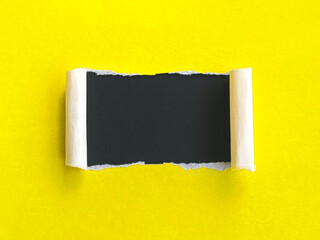 Background and color concept. Colored paper background in yellow and black.