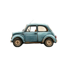 Vintage Blue Car Watercolor Illustration