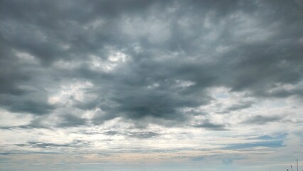 Fototapeta premium Overcast Sky with Dark Clouds Before a Storm