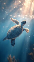 Fototapeta premium sea turtle swimming