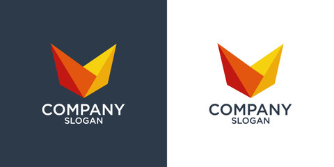 letter v abstract monogram logo design vector