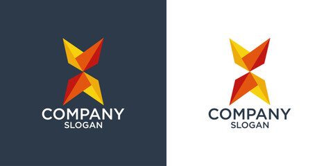 letter x abstract monogram logo design vector