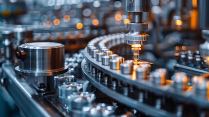 Intricate Machinery in Action: A Close-Up of Food Production Technology and Processes