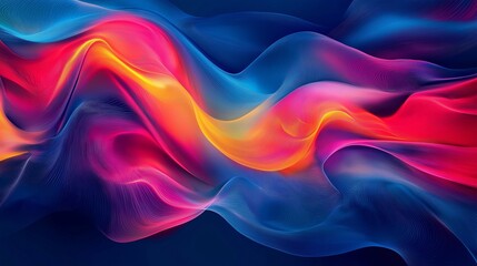 Obraz premium Colorful abstract line waves