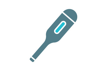 Thermometer icon. solid icon style. icon related to medical. health elements vector illustration