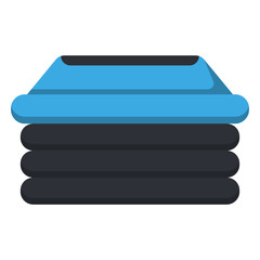 Step platform for home exercise vector cartoon illustration isolated on a white background.