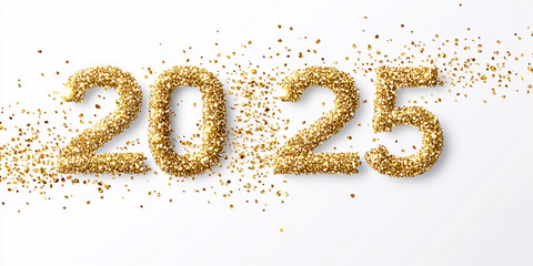 2025 New Year Celebration - 2025 Number And Fireworks Abstract Defocused Lights
