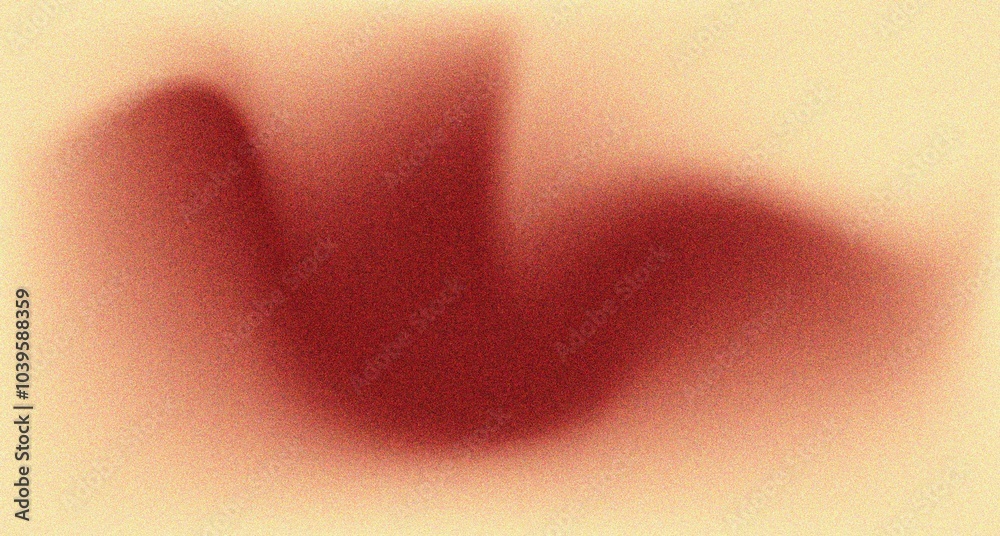 Aufkleber glowing brown red grainy background abstract luminous color gradient noisy texture dark poster banne