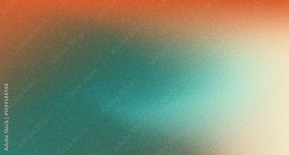 Aufkleber trendy gradient green brown grainy texture. soft gradient backdrop with place for text. vector illus