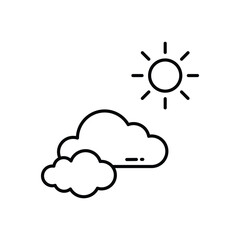 Partly Cloudy vector icon stock illustration