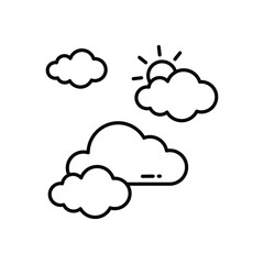 Overcast vector icon stock illustration