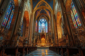 York Cathedral - The city of York in United Kingdom - England. Beautiful simple AI generated image