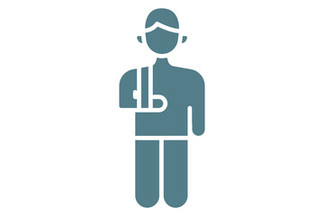 Accident icon. solid icon style. icon related to medical. health elements vector illustration