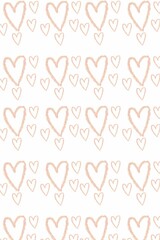 pink hearts seamless pattern background