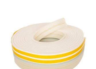 Door and window seals close-up, close-up, isolated on white background.