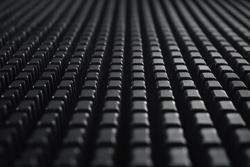 Fototapeta premium Interlocking sharp gear teeth symbolizing mechanical efficiency and power in engineering design.