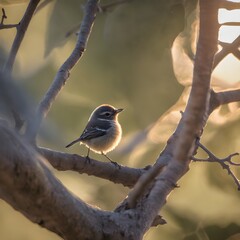 Sun-Kissed Serenity: A Bird in Its Natural Haven