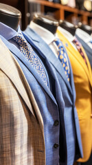 Suits on different manequins
