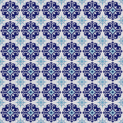 azulejo floor tiles pattern. Abstract geometric background. seamless mediterranean pattern