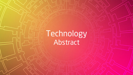 Abstract Technology Design with Circular Pattern and Gradient Background