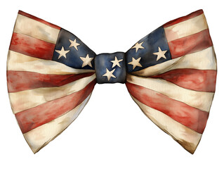 Stylish bowtie with American flag pattern
