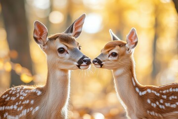 Obraz premium White-tailed Doe Deer In Urban Area In Wisconsin In Summer. Beautiful simple AI generated image