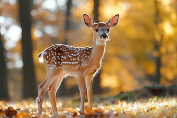 white-tailed deer (Odocoileus virginianus). Beautiful simple AI generated image