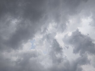 Dramatic dark sky and cloudy with strong wind, storm clouds timelapse