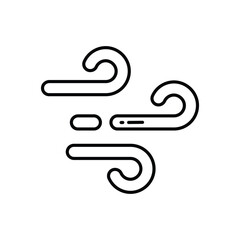 Wind Gust vector icon stock illustration