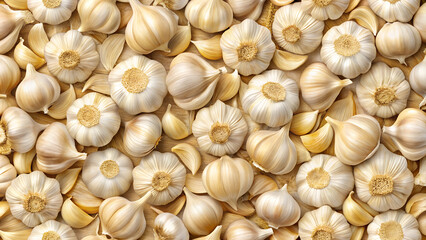 Seamless Texture of Chopped Garlic [Realistic Patterns] [Natural Colors] [Soft Lighting] [High Resolution]