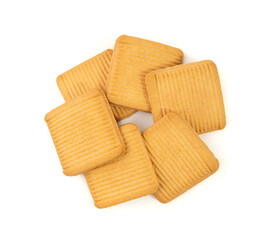 Italian Square Cookies, Novellini Biscuits, Rectangular Pastry Cracker, Wheat Bakery Dessert, Novellino