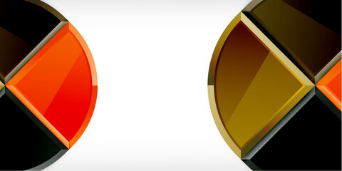 Glossy circles geometric background. Vector Illustration For Wallpaper, Banner, Background, Card, Book Illustration, landing page