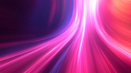 Fototapeta premium Vibrant abstract light trail with dynamic pink and purple tones, representing speed, motion, and futuristic energy