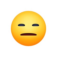 Fototapeta premium Pensive Face Emoji: Sadness and Reflection 