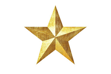 Obraz premium Elegant gold star illustration, perfect for festive design, celebration themes, or as a decorative element in various creative projects.
