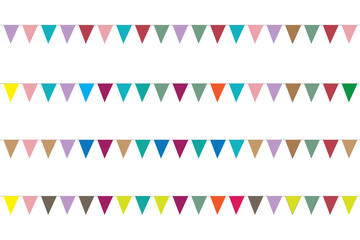 Decorative colorful party flags