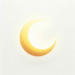 moon vector in yellow