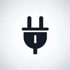 2 pin Plug Icon in black