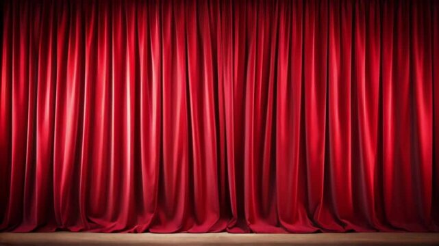 Classic Red Theater Curtains with Elegant Drapes in a Performance Setting