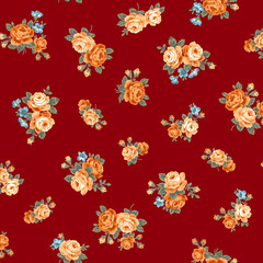 Obraz premium Beautiful rose pattern perfect for textile design,