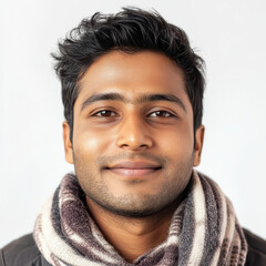 Obraz premium indian adult guy isolated on a white background