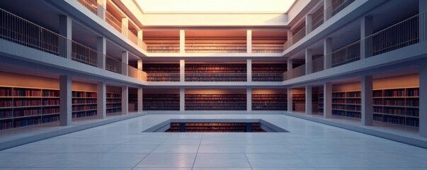 An inspiring modern library design featuring open spaces and natural light for enhanced learning and reading experiences