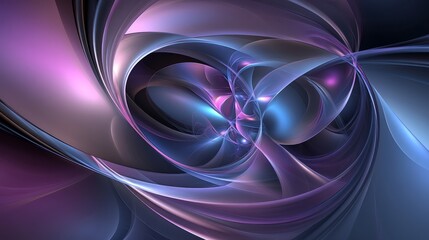  A blue, purple, and black swirl concentrically arranged image with a white center at its heart