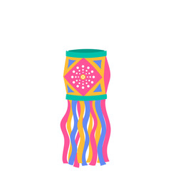 colorful diwali paper cute hanging for decor illustration