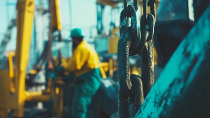 Heavy Machinery Repair Work in Industrial Setting