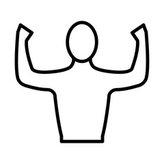 Victory Pose line icon