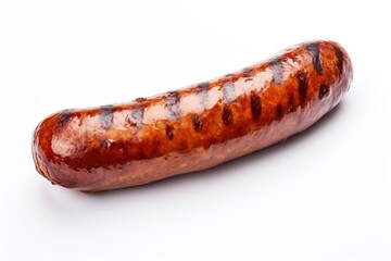 Bbq sausage food white background bratwurst.