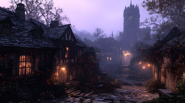A Perilous Stroll Through a Haunted Medieval Village: The Chilling Call of an Enigmatic Castle