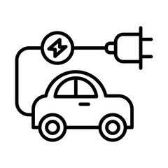 Electric Car line icon