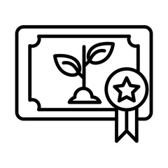 Eco Certifications line icon